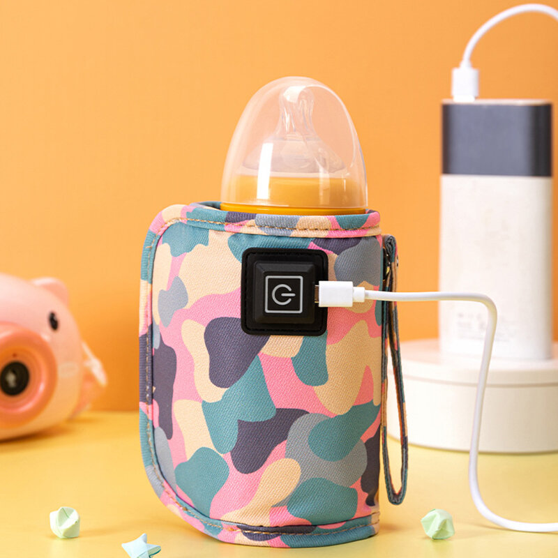 Pemanas Botol USB Portabel Botol Bayi Termostat Tas Terisolasi Penghangat Susu Botol Bayi Botol Termal Bayi Menyusui