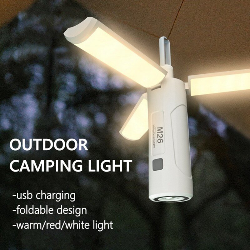 접이식 캠핑 랜턴 휴대용 보조배터리 야외 조명 손전등, 텐트 조명, LED 충전식 비상 장비 램프