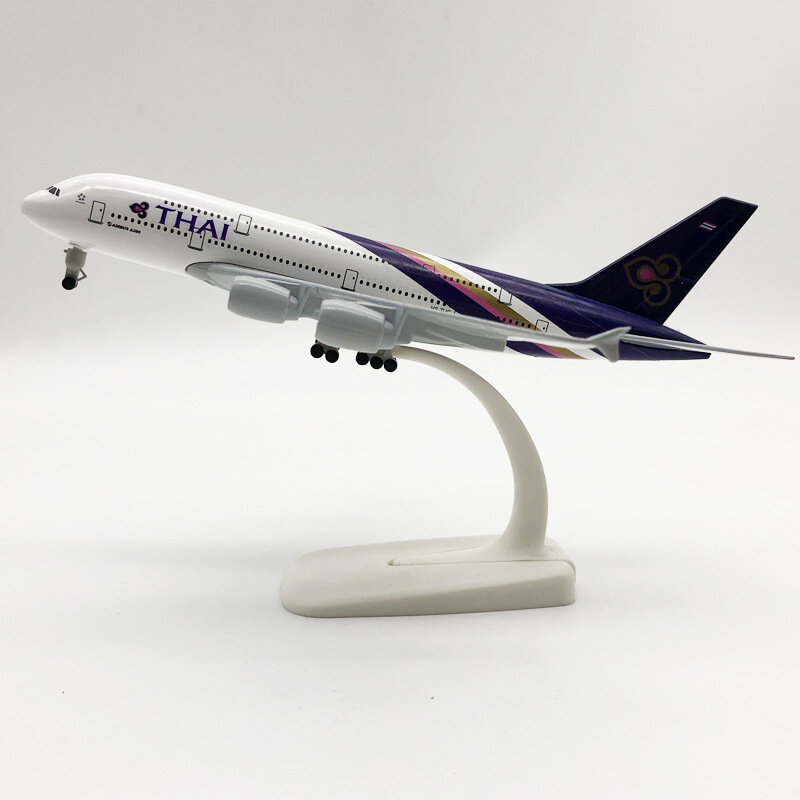 20 cm stop metali Tajlandia AIR THAI Airbus 380 A380 Airways Model samolotu Diecast Model samolotu samolotu z kołami Samolot
