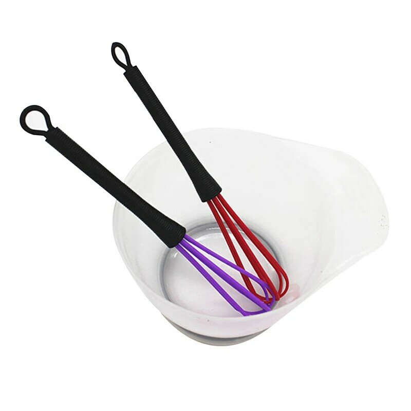 1X Mini Salon Hairdressing Tool Tint Color Dye Whisk Balloon Whip Mixer Random,