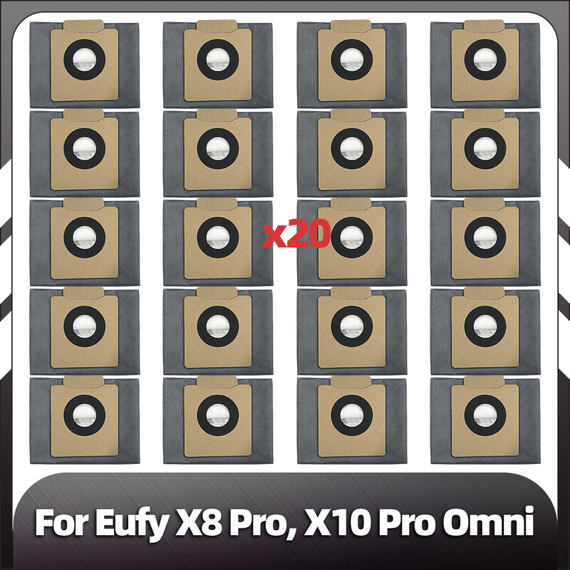 Bolsas de polvo de repuesto, accesorios compatibles con Eufy X8 Pro, X10 Pro Omni