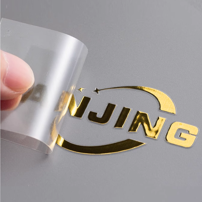 Pegatina 3D de transferencia personalizada, calcomanía brillante de oro y plata, logotipo de la empresa, para boda, 100 piezas