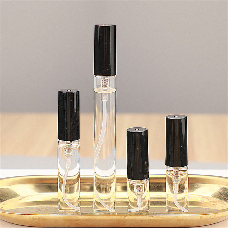 2/3/5/10ml Mini Perfume Refiller Bottle Portable Glass Spray Bottle Empty Cosmetics Bottle Sample Test Tube Travel Cosmetic Tool