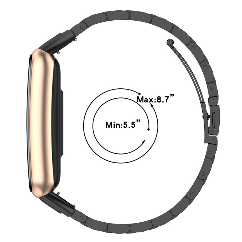 Correa de Metal de acero inoxidable + un par de adaptadores de conector de Metal, pulsera de repuesto para reloj inteligente OPPO gratis