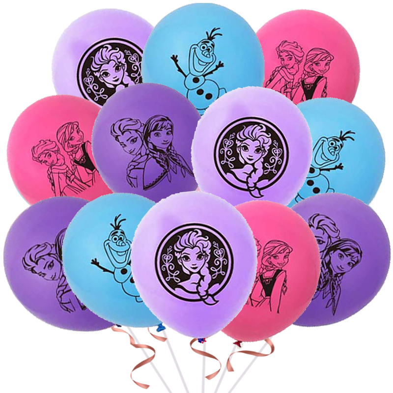 Disney-Frozen Birthday Party Balloons for Kids, Toy Gift, Baby Shower, Favors, Anna e Elsa, 12"