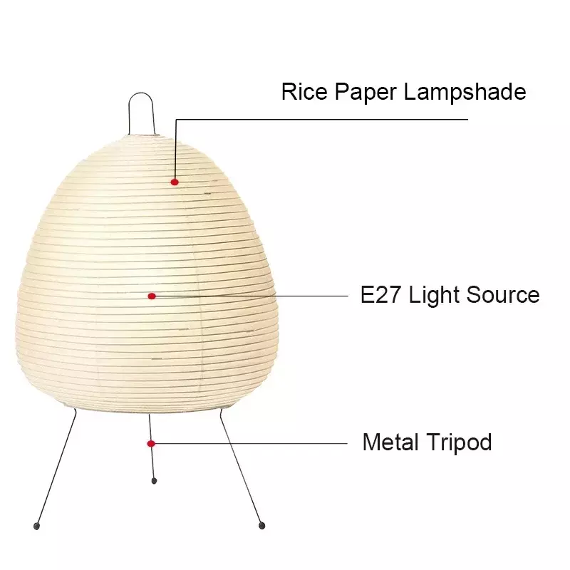 Lanterna di carta di riso giapponese lampada da tavolo a Led soggiorno camera da letto comodino studio Hotel Homestay Art Creative Decor lampada da terra a treppiede