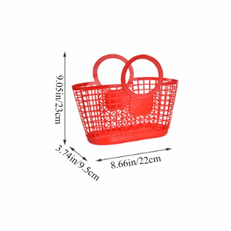 Durable Portable Hand-Held Hollow Practical Storage Basket Kitchen Bathroom Accessories Basket Toy Organizer