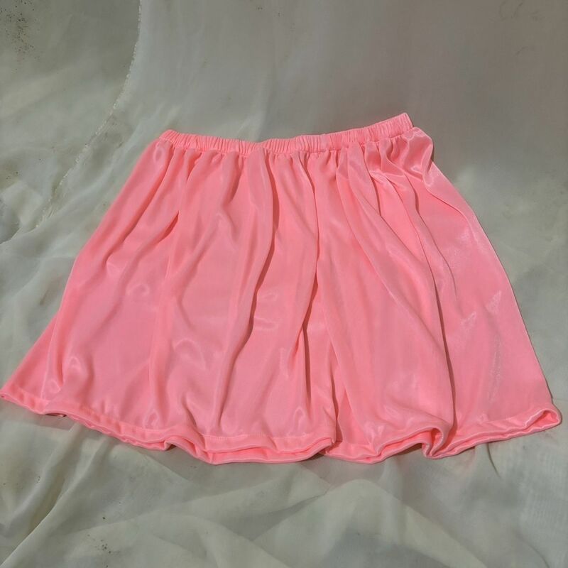 Летняя Глянцевая Прозрачная атласная сексуальная юбка длиной 45 см, Женская трапециевидная тонкая бесшовная короткая юбка