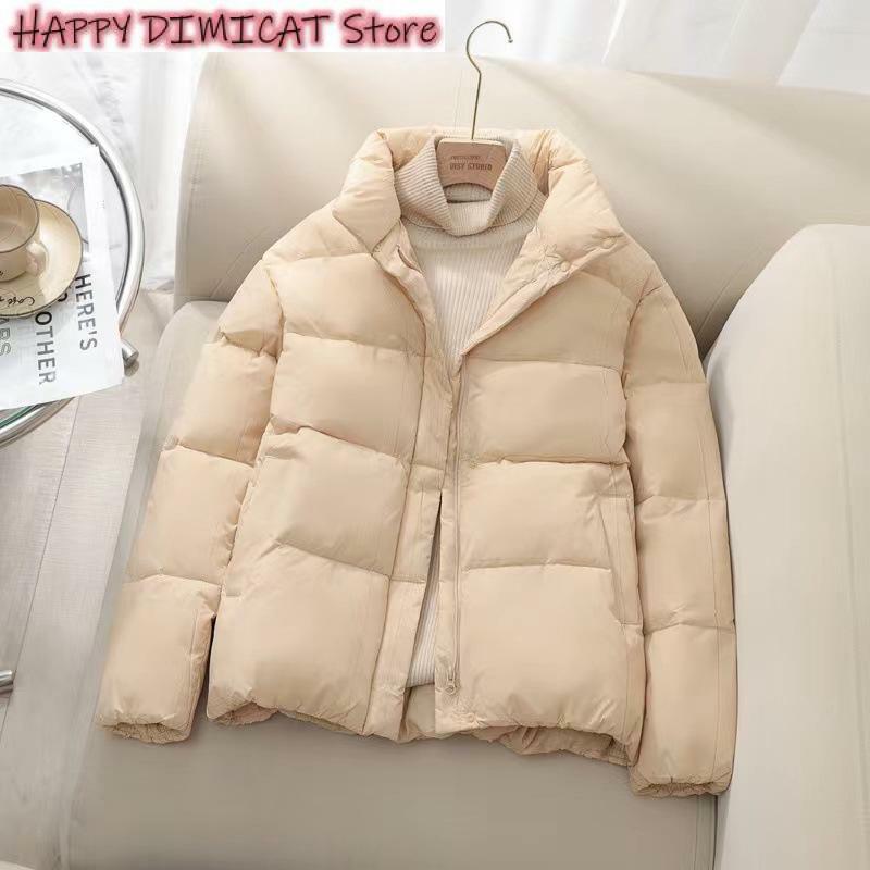 Parkas Down Jackets Outwear New Winter Short Parka Jacket Women Thick Cotton Padded Coats Female Stand Collar Loose Puffer