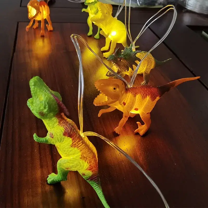 Lampu LED dinosaurus tali taman hiburan Dekorasi kamar anak-anak Enamel lampu hewan kartun lampu Hari Natal