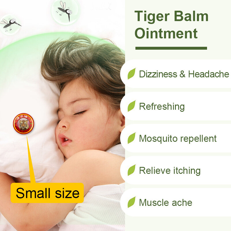 4pcs Tiger Balm Dizziness Headache Cream mint Essential Balm Refreshing Cooling Oil Mosquito Bites Tiger Balm Ointment A210