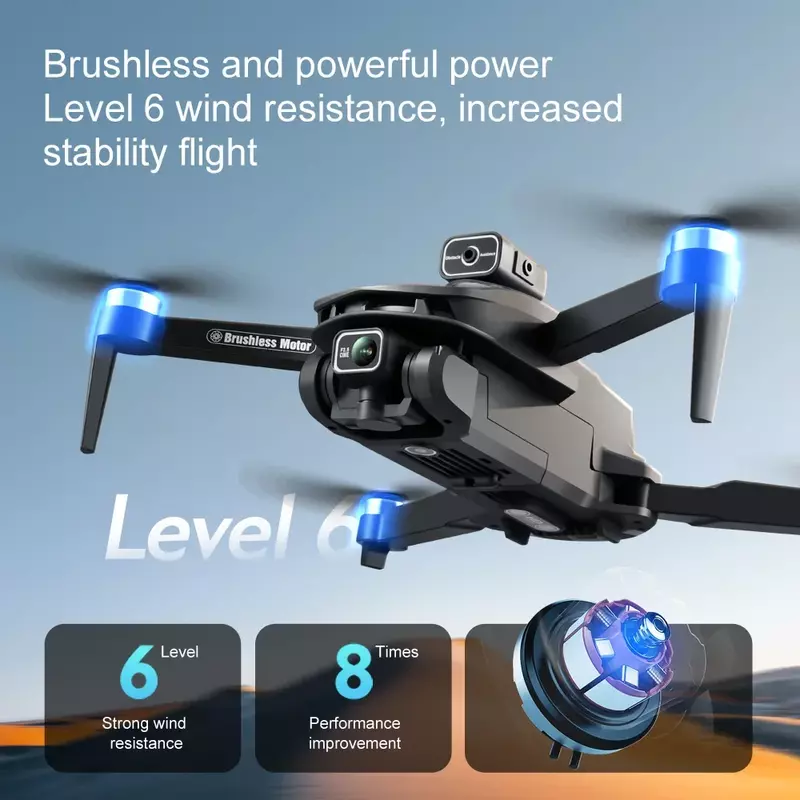 Drone untuk Xiaomi V168 Drone 8K 5G GPS, fotografi Aerial profesional HD, kamera ganda, segala arah penghindar rintangan