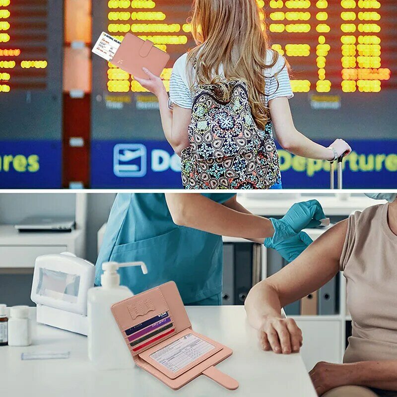 Skórzane pokrowce na etui na paszport wodoodporne portfel podróżny na karty kredytowe urocza książka paszportowa dla kobiet/mężczyzn klamra okładka na paszport