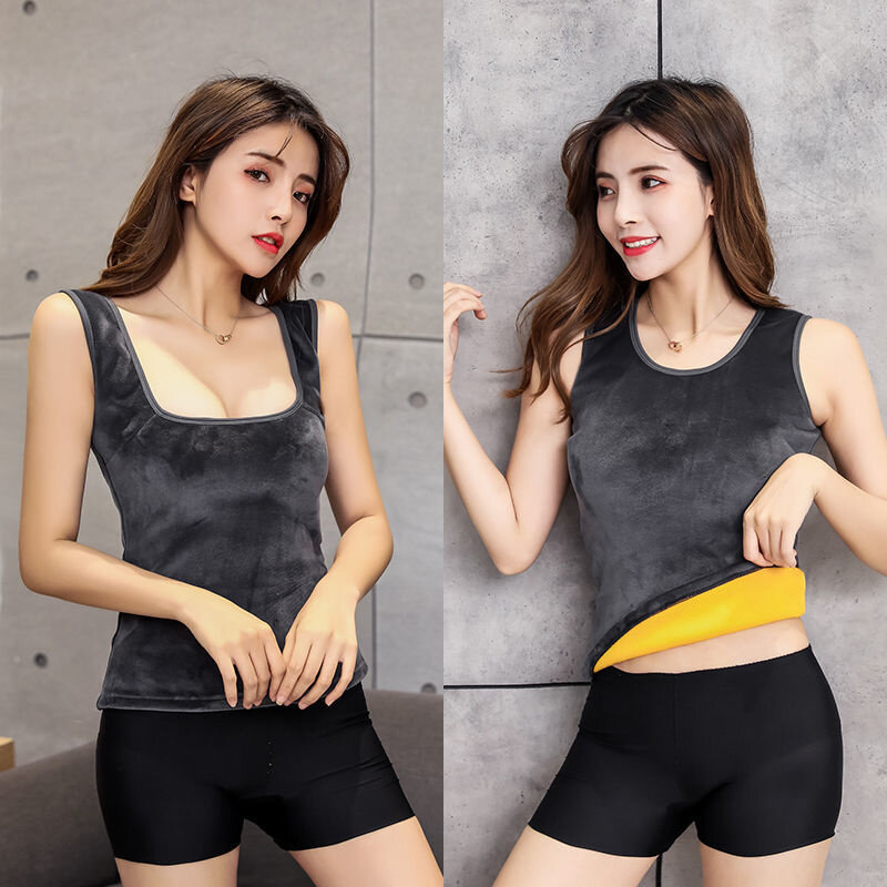 2020 Spring Warm Velvet Thermal Clothing For Women Winter intim Underwear U O-neck Basic for thermos Tops bustier corset Female