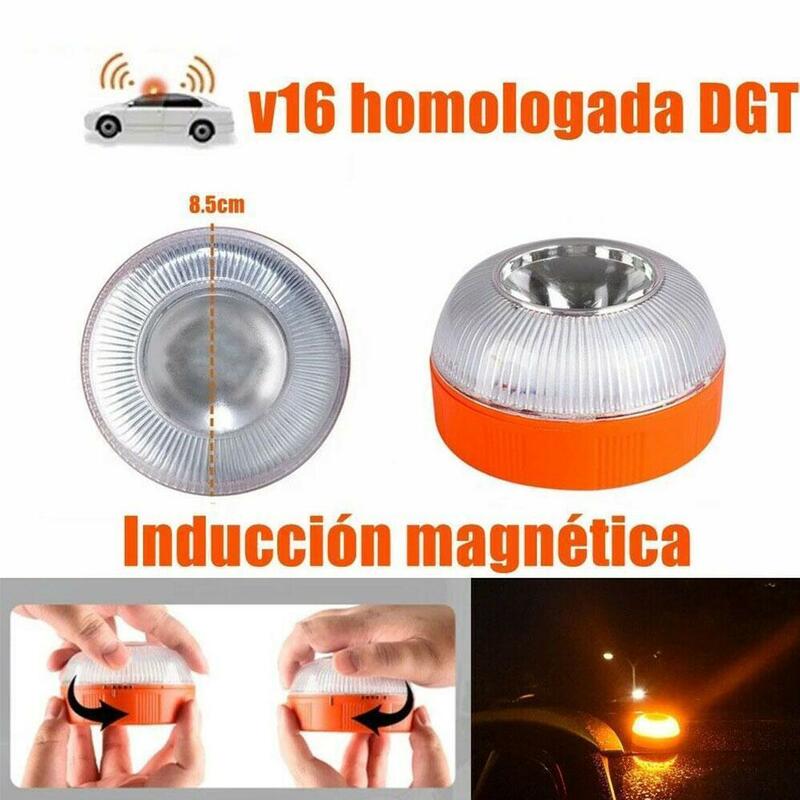 Автомобильный аварийный свет V16, одобрен Dgt, автономный аварийный сигнальный сигнал, Мигающий Магнитный индукционный стробоскоп, предупред...