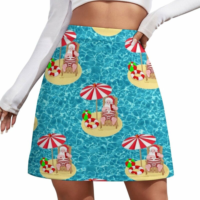 Weihnachten Strand Santa Claus Minirock Neuheit in Kleidung weibliches Kleid
