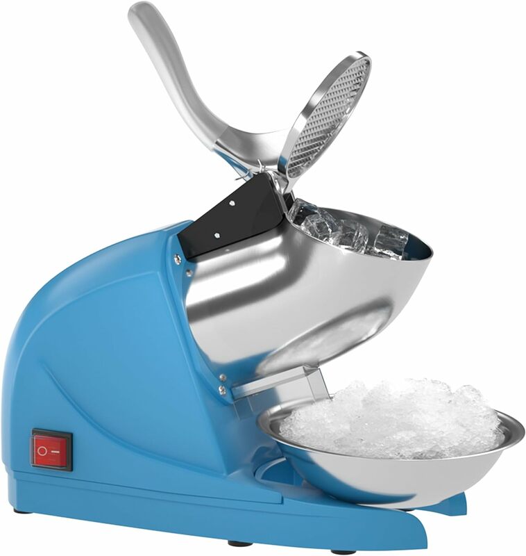 Electric Ice Crushers Machine Shaved Ice Machine  Snow Cone Maker Professional Double Blades Stainless Steel