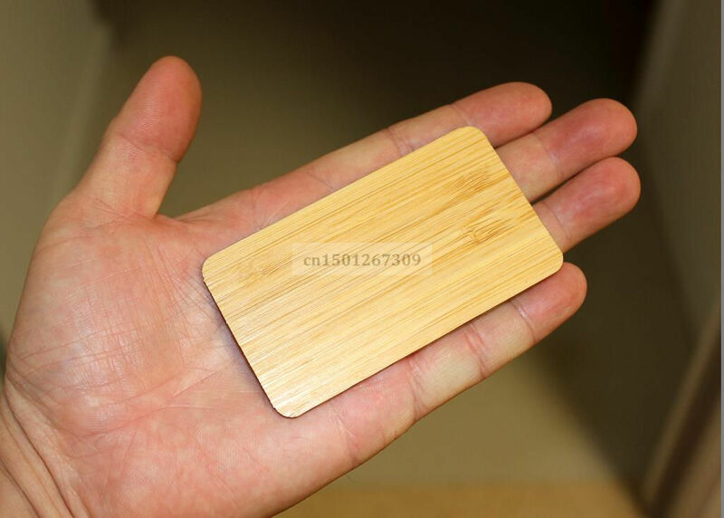 Thickness 2mm Bamboo Business Card Rectangular Cutouts For DIY Craft Project Laser Engraving 5/10/50 - You Choose Quantity