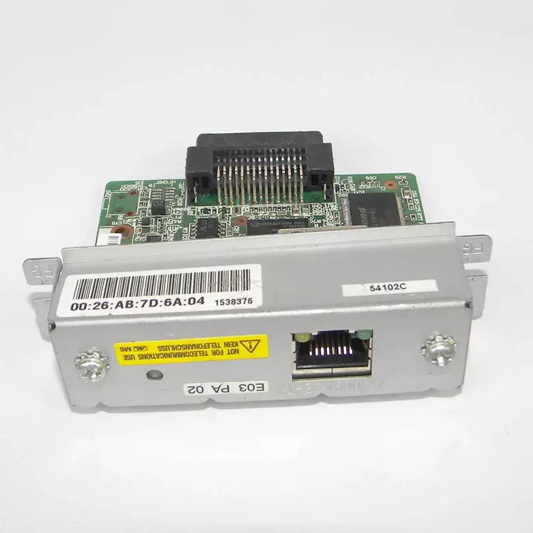 Used Ethernet port interface UB-E02 For Epson TM- T20ii T88IV T88V T82II U220 U330  U950 590 H6000