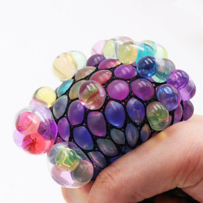 Pratica novità Anti Stress Face Reliever Grape Ball autismo Mood Squeeze Relief Toy scolorimento estruso regalo di natale creativo
