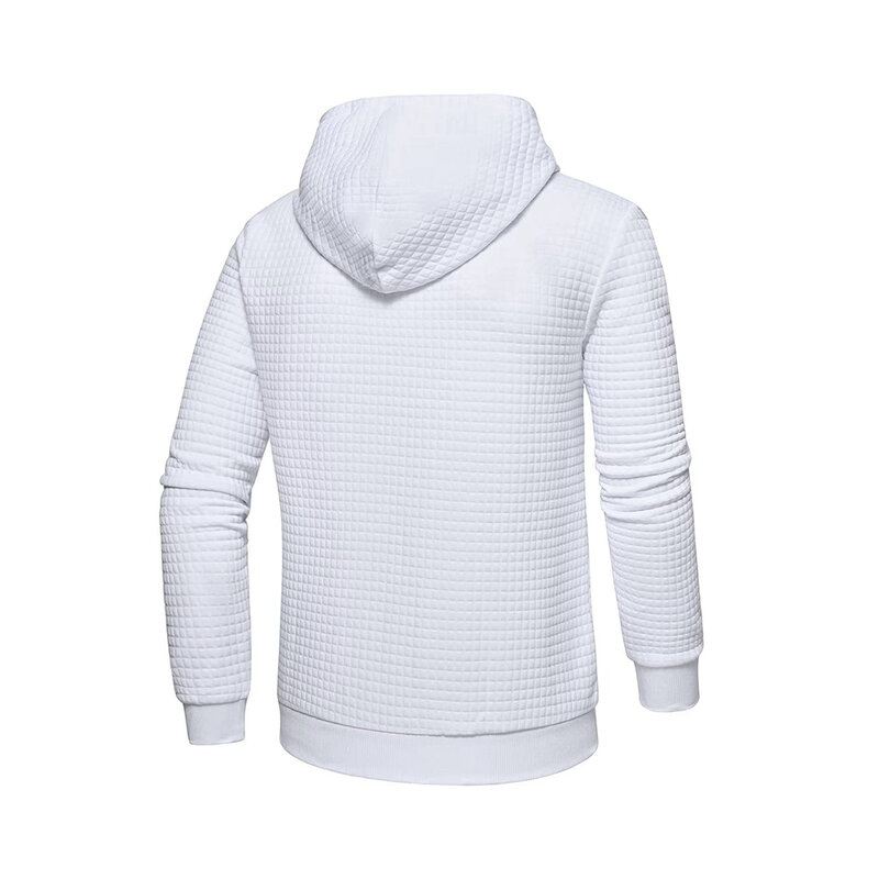 Autumn Sports Casual Mens Sweatshirt Fashion Simple Solid Color Long Sleeve Hoodie Slim Running Fitness Knitted Top Pullover