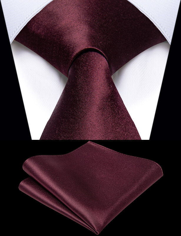 Cravate de luxe rouge bordeaux pour hommes, ensemble de clips carrés de poche, soie à la mode, marque exportée, cravate mince de 6 CM, accessoires cadeaux