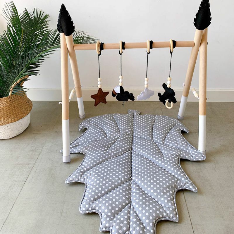 Y4UD – tapis d'escalade pour bébé, couverture de jeu pour bébé, feuilles d'arbre, tapis de sol en coton doux