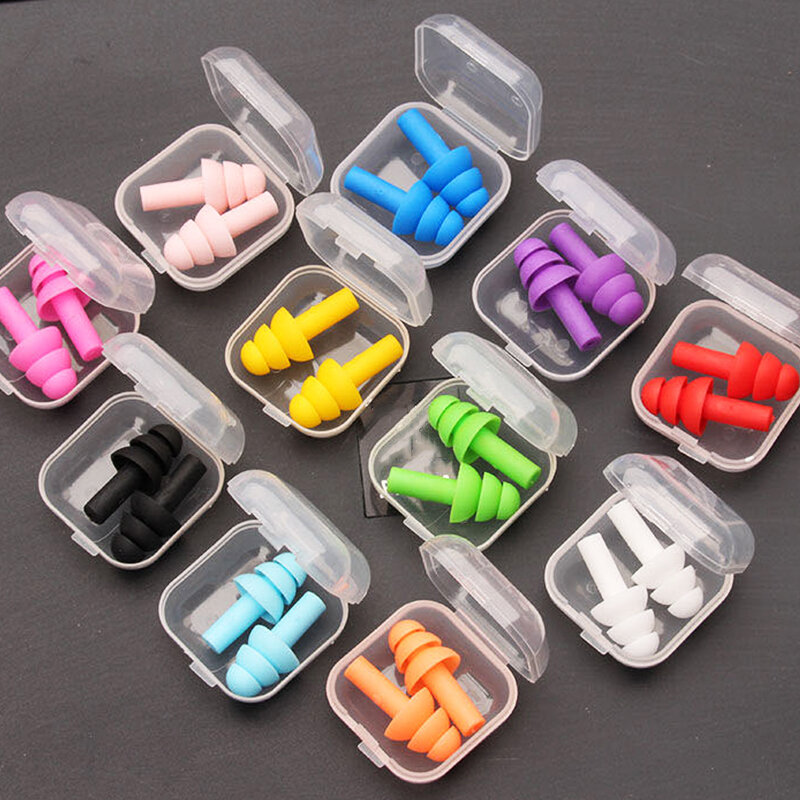 Bouchons d'oreille colorés en Silicone souple, 5 paires, étanches, natation, isolation, confort, anti-bruit, pour dormir