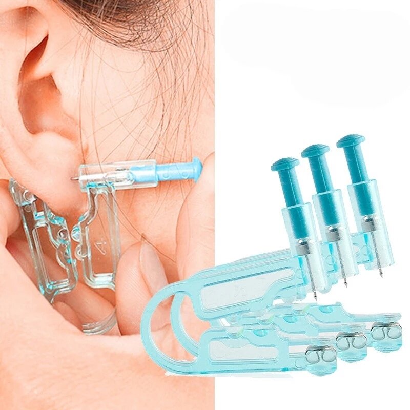 1/2/4/5Pcs Piercing all'orecchio indolore monouso strumento di puntura Sterile sano senza infiammazione per orecchini pistola per Piercing all'orecchio