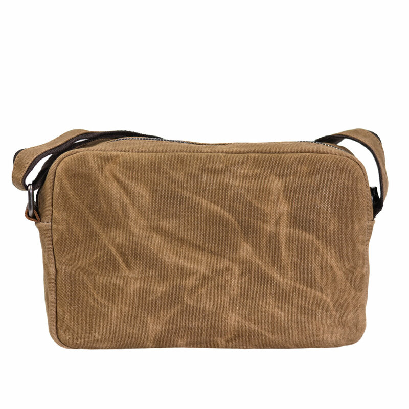 Men's Crossbody Bag Casual Shoulder Bag Fashion Batik Canvas with Cowhide Workbag Ladies Daily Small Bag