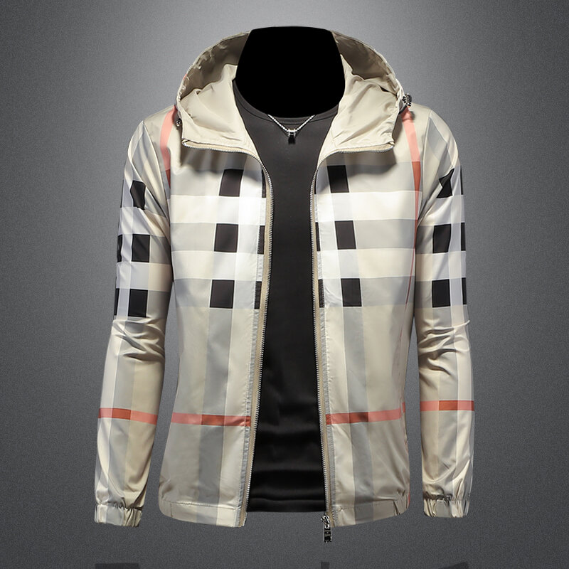 Trendy Men’s Hooded Jacket – High-Quality Casual and Formal Fashion Statement bomber jacket  men clothing New 2024