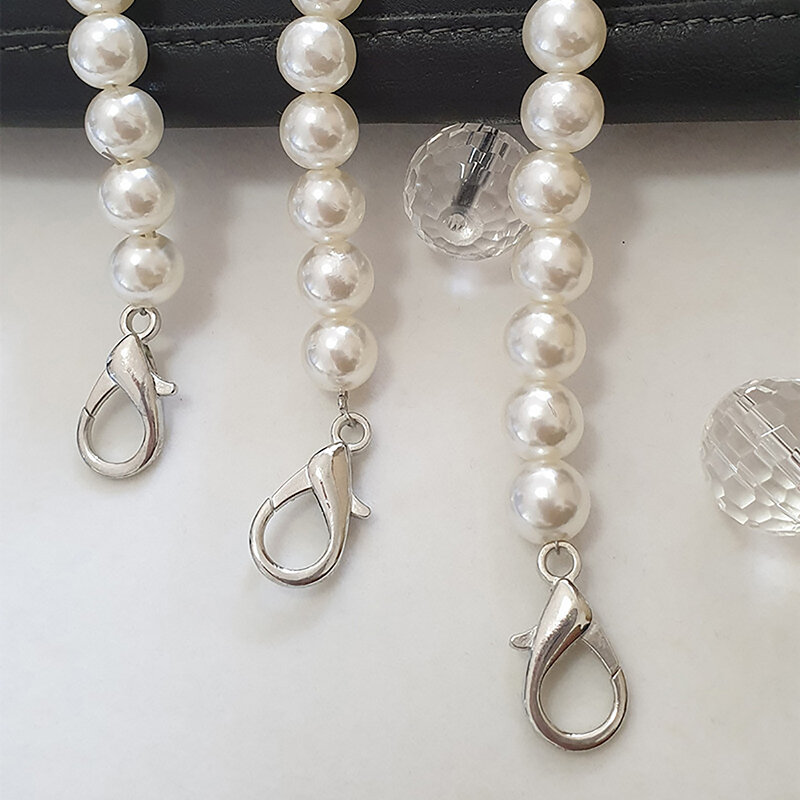 Correa de perlas antipérdida desmontable, asas de bolso universales, reemplazo de monedero, cadena larga de cuentas, accesorios para bolsos