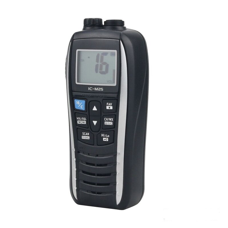 IC-M25 5W Portable Marine Radio VHF Handheld LCD Lightweight Waterproof HOT