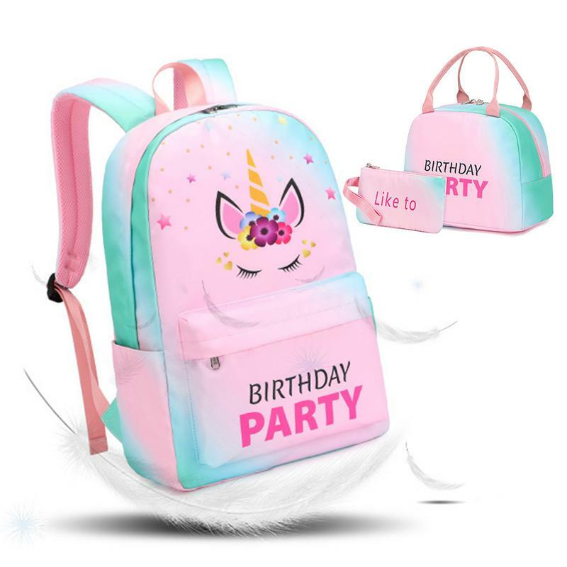 Backpacks For Girls School Bookbags Set With Lunch Tote Bag Pencil Case Lightweight Cute Preschool Elementary Backpack