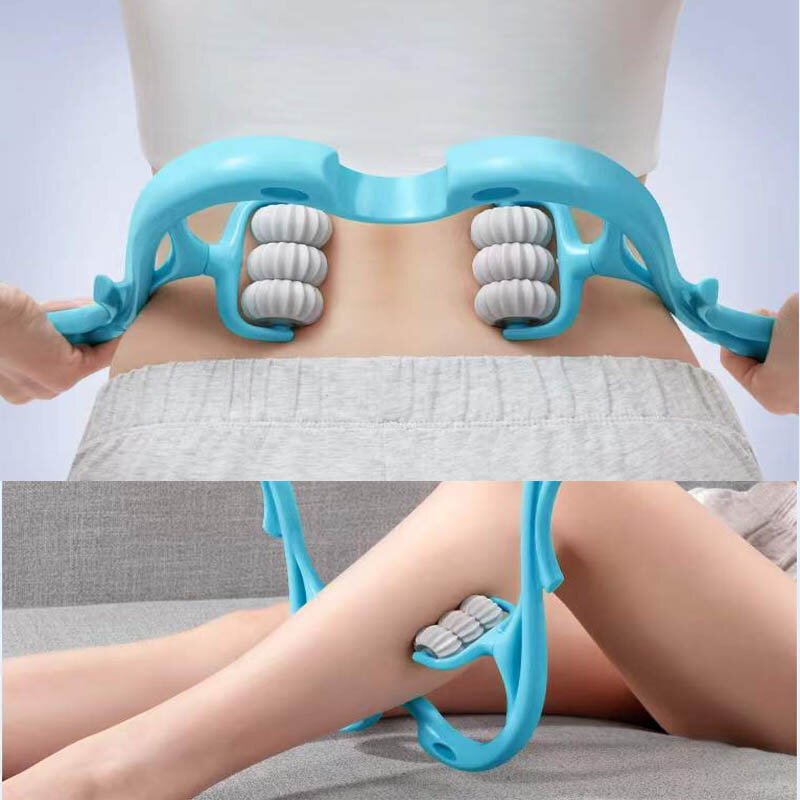Masajeador de cuello de seis ruedas, masajeador Cervical, artefacto de masaje de cuello con Clip, Manual, multifuncional, uso doméstico