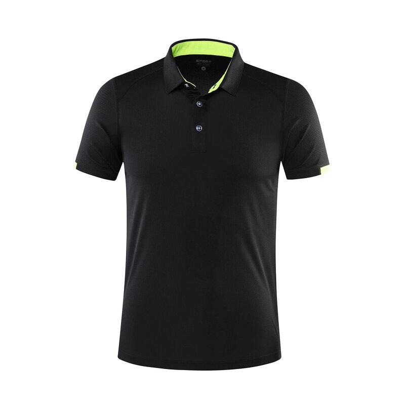 Snel Droog Poloshirt Met Korte Mouwen, Ademend Revers Sportshirt, Golfbedrijf Merk, Groot, 8 Kleuren