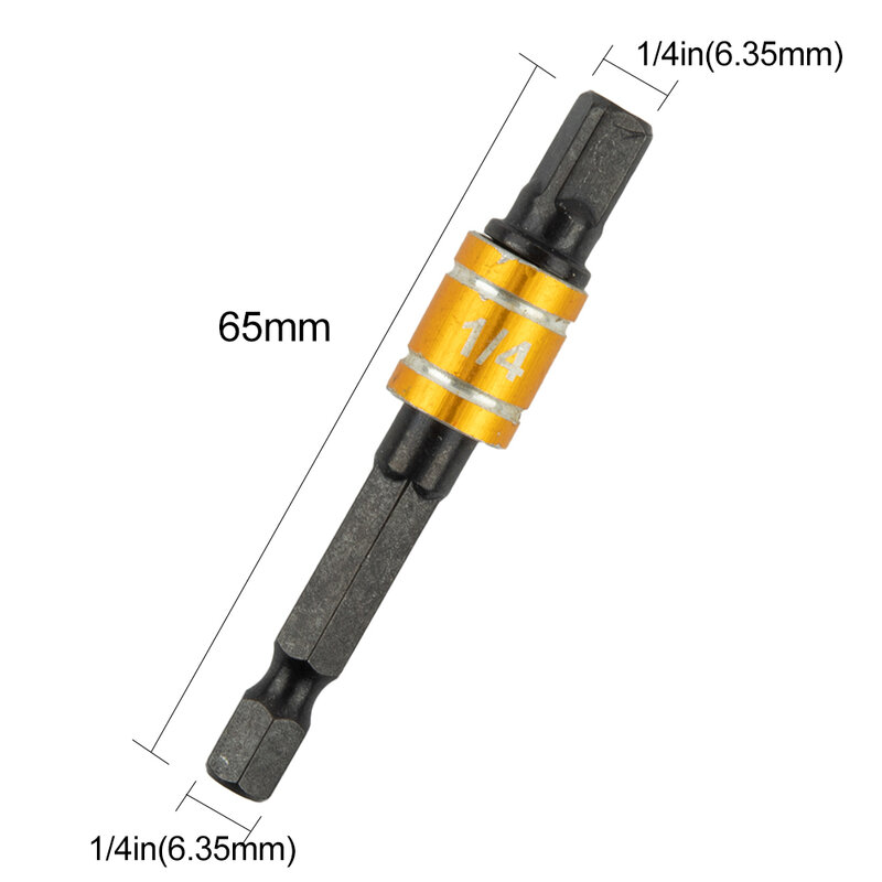 Power Tool Socket Adapter 1/4 3/8 1/2 1Pc Zwart Chroom Vanadium Stalen Boor Verlengstuk Hex Schacht Hoge Kwaliteit