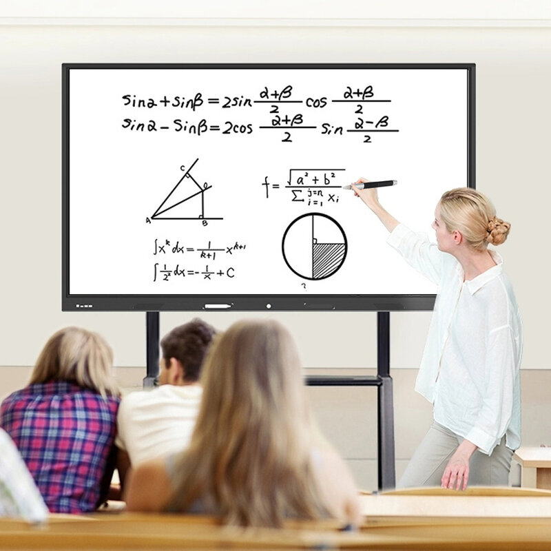 جهاز لوحي LED للتعليم المدرسي الكل في واحد لوحة تفاعلية Riotouch 65 بوصة شاشة تلفاز ذكية تعمل باللمس السبورة المنزلية عبر الإنترنت