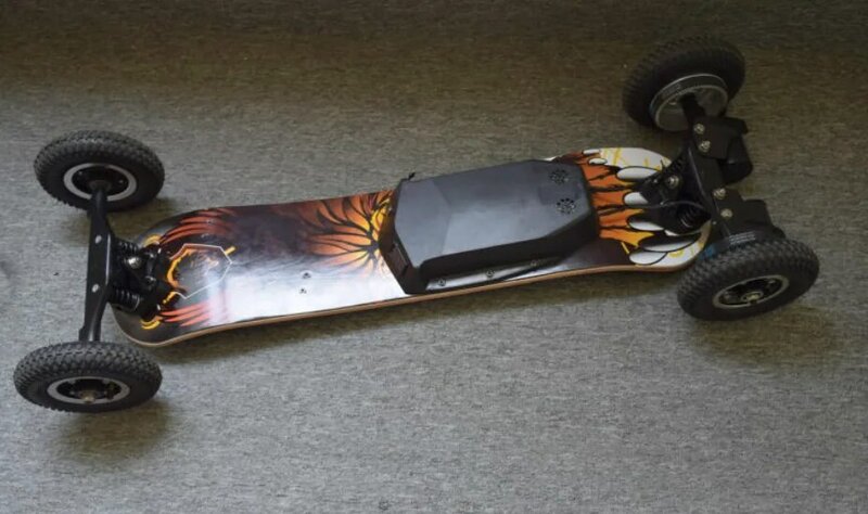 Skateboard listrik longboard motor ganda, skateboard listrik offroad 40km/jam