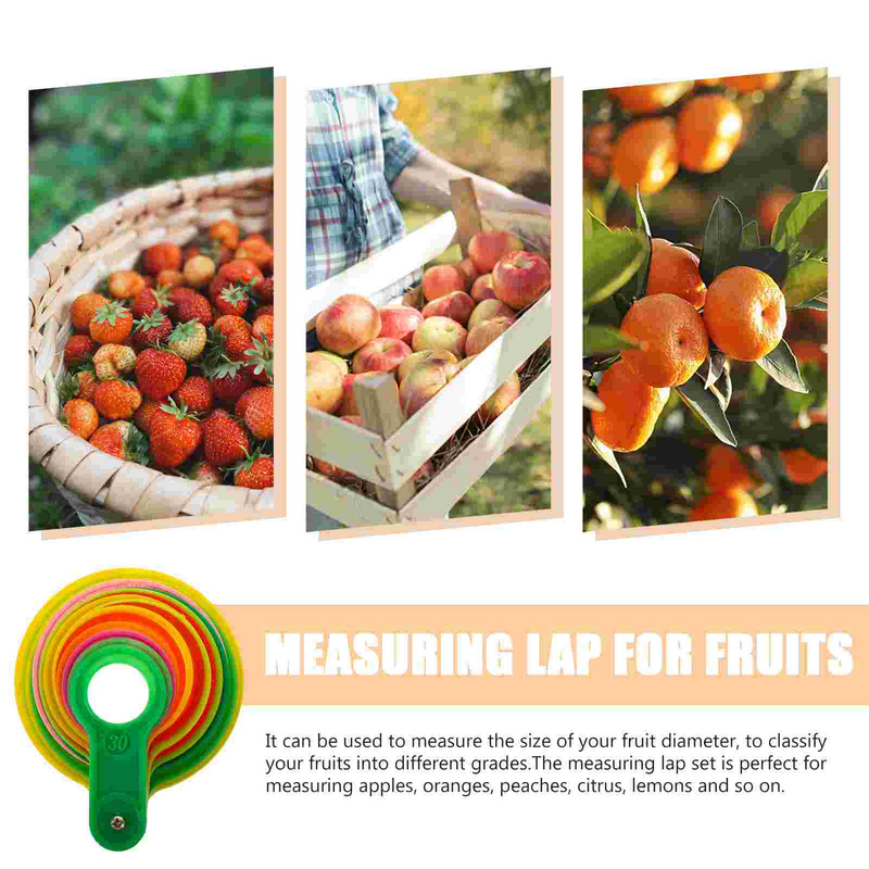 1 Set of Plastic Fruit Grading Board Diameter Gauge Plastic Diameter Measuring Ring for Fruits