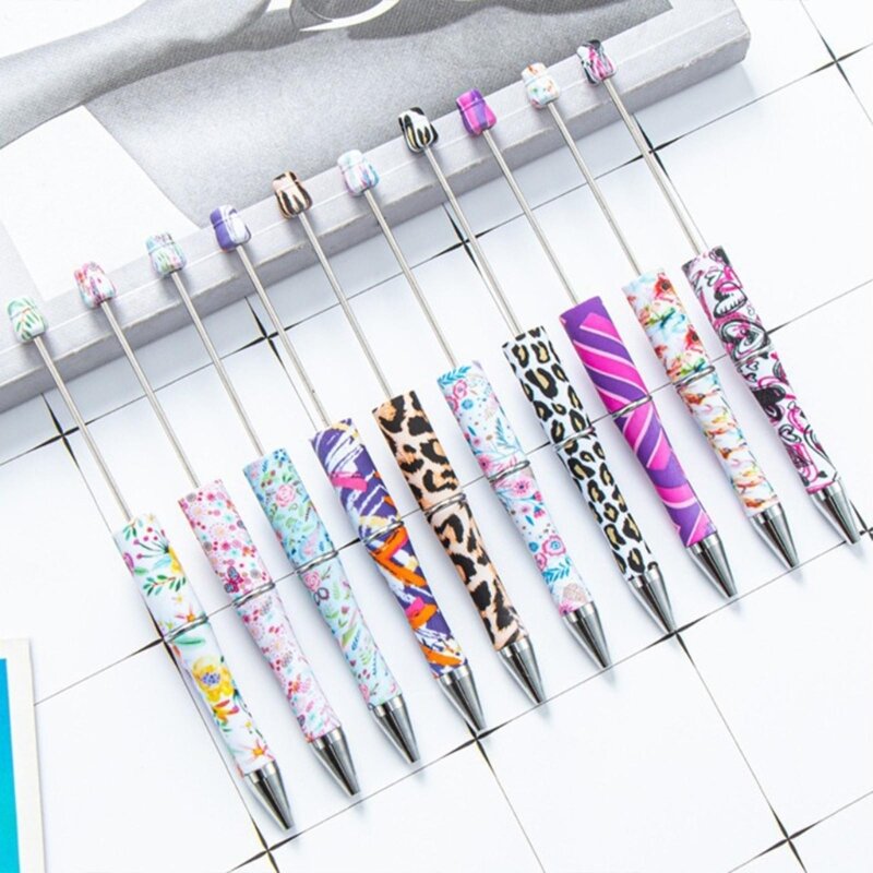 Bead Rollerball Pen Plastic DIY Pens Beaded Pens Student Office School Supplies