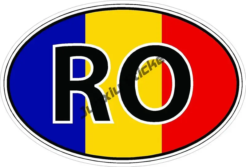 Kreative Rumänien Wappen Aufkleber RO Nationalen Flagge Karte Auto Zubehör Wasserdicht Reflektierende Auto Aufkleber für Auto Pickup Decor