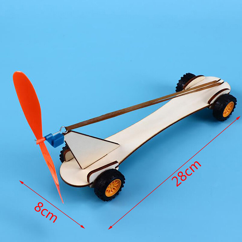 Mainan STEM karet gelang rakitan mobil, mainan edukasi percobaan sains teknologi 2022 hadiah Tahun Baru