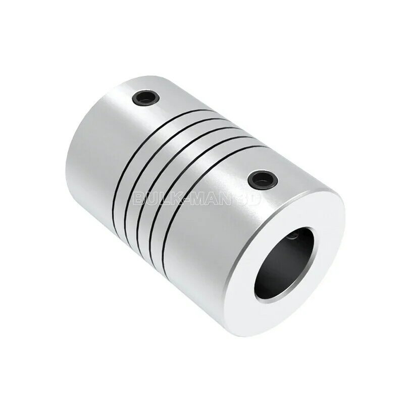 D19L25 kopling fleksibel aluminium, kopling poros Motor Stepper untuk mesin ukir Printer 3D CNC 4mm 5mm 6mm 6.35mm 8mm