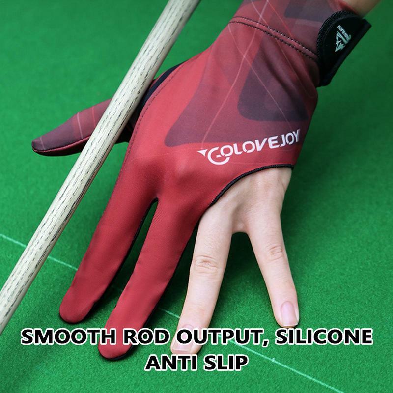 Перчатка для игры на бильярде эластичные тренировочные перчатки для бильярда с тремя пальцами