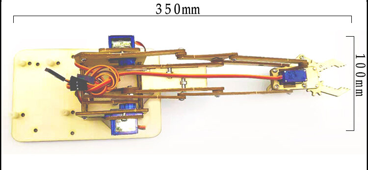 หุ่นยนต์แขนไม้กระดาน4 dof หุ่นยนต์จัดการ SG90 MG90S หุ่นยนต์สำหรับบอร์ด Uno ของเล่นโปรแกรมได้ชุด DIY ของขวัญแบบประกบหางเสือ