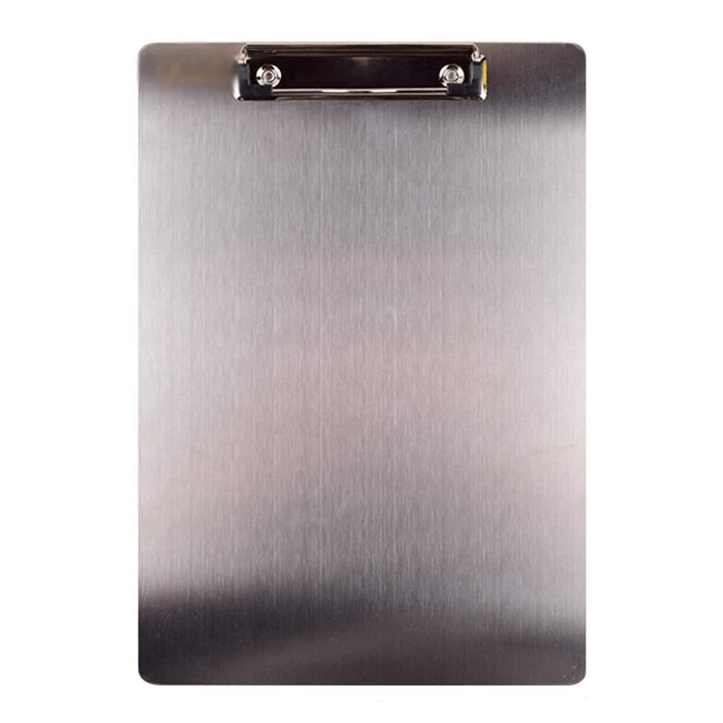 3X Folder metalowy schowek A4 ze stalowy klips nierdzewnej Folder do przechowywania banknotów do pisania szyna Menu tablicy plików dla biznesu