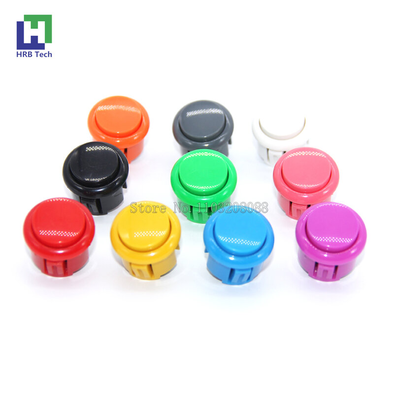 1 pcs 24mm Arcade Push Button Built-in Small Microswitch DIY Arcade Console for Jamma Mame