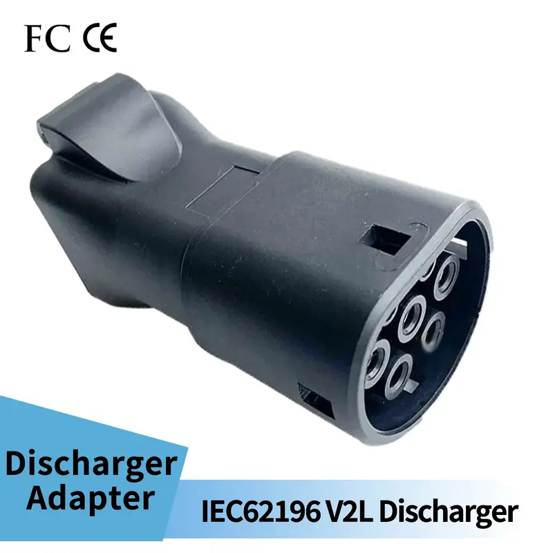 Descargador V2L para descarga de coche tipo 2, adaptador de Cable EV, compatible con MG, BYD, Kia, Hyundai, V2L
