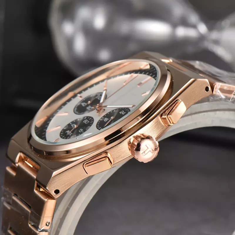 Relógio automático de aço inoxidável completo masculino data, relógios cronógrafo de negócios, quente, top marca original relógios para homens, estilos clássicos